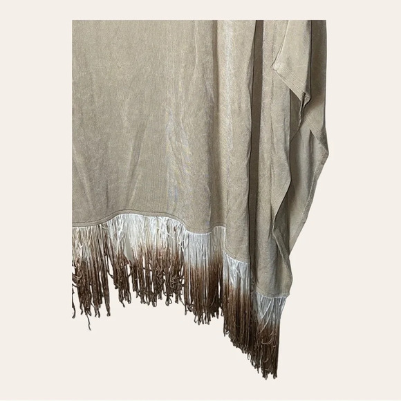 Women’s TRAVELERS BY CHICO’S FRINGE‎ TOP BROWNS IN COLOR SIZE S/MP - Picture 6 of 9